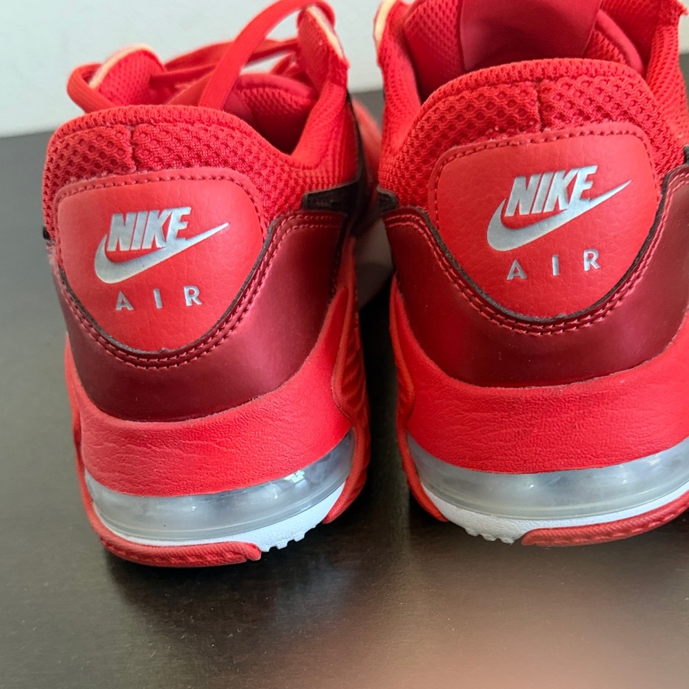 Nike Air Max Excee Red Women's Air Sneakers with Black Swoosh. - Picture 7 of 12
